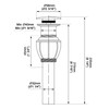 TIORIY Vessel Sink Drain Without Overflow, Plastic Bathroom Pop up