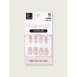 DAISO 25Y Too Cool For School Real Wear Nail Tips 24 Pieces (Glimmuse)