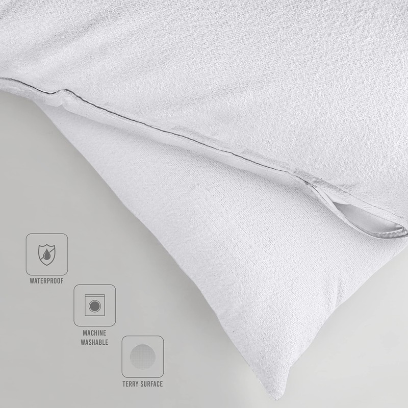 Utopia Bedding Waterproof Pillow Protectors with Zipper King Size (2