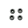 MINI Cooper Emblem Logo Silver Tire Valve Stem Caps Set