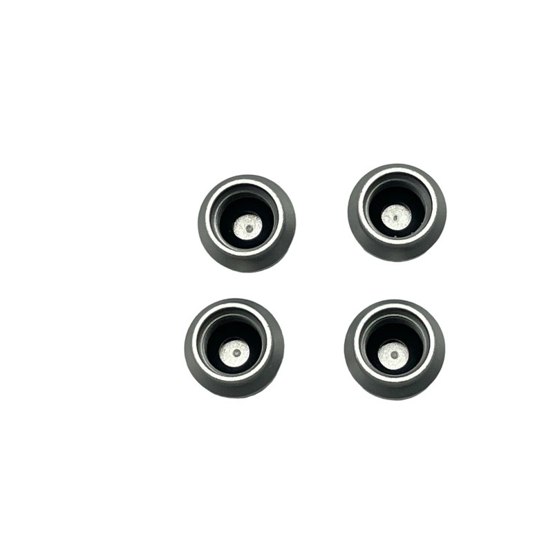 MINI Cooper Emblem Logo Silver Tire Valve Stem Caps Set