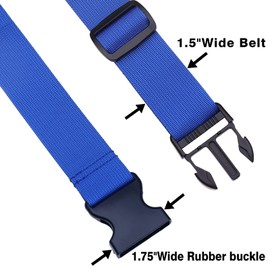 Bag Bungee for Luggage, Heavy Duty Adjustable Suitcase Belt Travel Attachment Travel Accessories for Connecting Your Luggage (Blue)