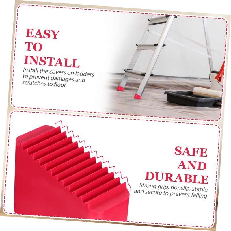 DOITOOL 8pcs Non- Ladder Foot Pads Rubber Ladder Covers for