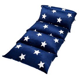 Butterfly Craze Kids Floor Cushion, Fold-Out Fabric Cover for Bed and Playroom, Reading, Recliner Chair, Couch Alternative. Blue Pillow. Not Included King Navy W/Star