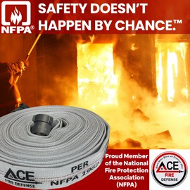 BMF XL.01 Fire Hose Polyester Single Jacket | TPU Lined Heavy Duty with Aluminum Seamless Couplings Pressure Hose | Firefighting Water hose, Emergency Use, Water Transfer | 75 ft x 1.5", 250 PSI