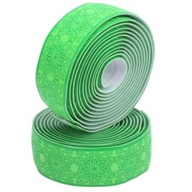 Dilwe Handlebar Tape,Waterproof Non-Slip Shock-Absorbent Silicone Bar Tape for All Kinds of Road Vehicles (Snowflake Green)