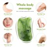 Rodillo Masaje Facial Gua Sha De Jade Antienvejecimiento Kit