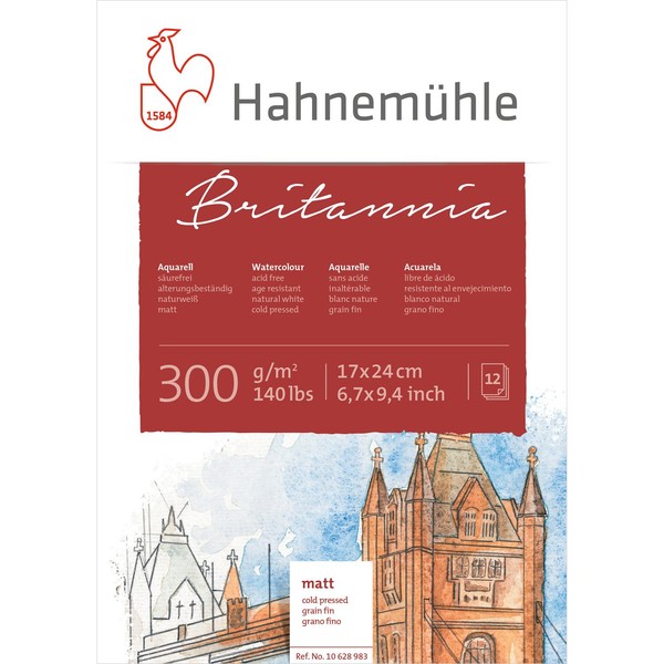 Hahnemuhle Britannia 300gsm Block - 17 x 24cm Matt