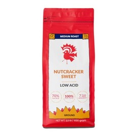 Puroast Low Acid Coffee Ground | Nutcracker Sweet Ground | Medium Roast | High Antioxidants & High pH |No Bitter Aftertaste | Reduced Heartburn & GERD | Suitable for Cold Brew - 2.2 LB