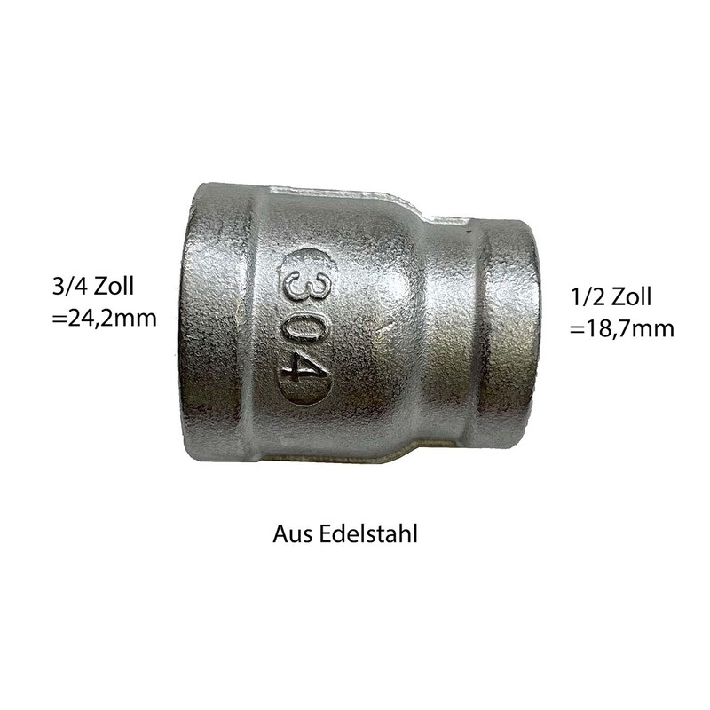 Sleeve Reducing Thread Stainless Steel Internal Thread 3/4 Inch to