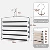SINDAX Pants Hangers Space Saving - 6Pack, 5 Layers Space