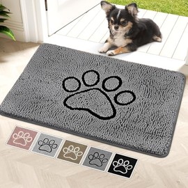 Bcoimo Super Absorbent Dog Door Mat, 30"*20" Anti Slip Mat for Muddy Paws, Pet Rugs for Dirty Paws Washable that Absorbs Moisture and Dirt, for Dog Cage and Pet Resting Carpet