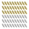 EMSea 60pcs Screw Twist Clasps Brass Barrel Jewelry End Tip