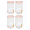 YöL Pack of 4 1400ml Stackable Dry Food Storage Canisters