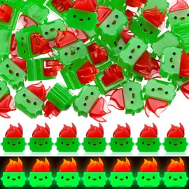 Simgoing 100 Pcs Mini Resin Dumpster Figurines Luminous Green Dumpster Desk Miniature Cute Funny Desk Accessories Employee Appreciation Gift for Teacher Coworkers Ornaments