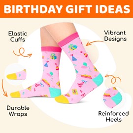 Zmart 18th Birthday Gifts Socks Ideas - Gifts for 18 Year Old Girl, Birthday Presents for 18 Year Old Female
