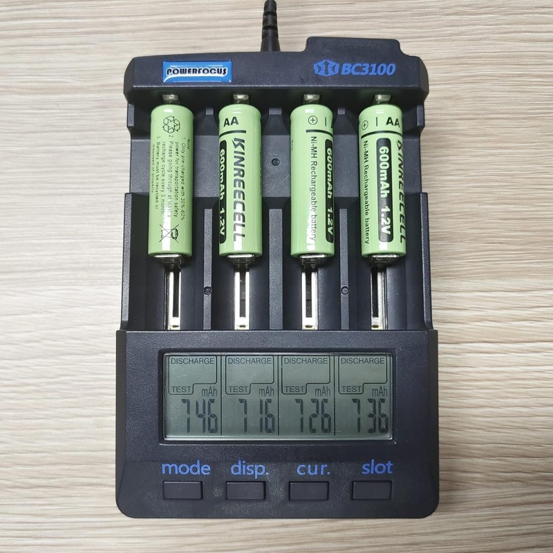 KINREECELL Rechargeable AA 600mAh Batteries, Ni-MH Double A Solar Batteries