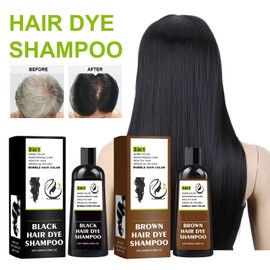 Shampoo Centella 2PC Schwarz Haarfärbeshampoo,Instant Hair Shampoo,Natürliche Schwarze Haarfarbe Shampoo 3 In 1,Haarfarbe Shampoo Für Graues Haar,Instant Black Hair Shampoo-100ml*2