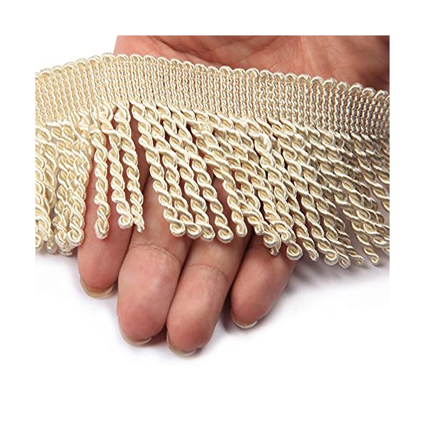 HedongHexi Curtain Fringes Bullion Fringe Trim 5/10 Yard x 2.5