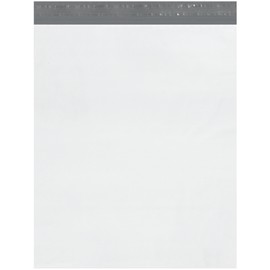 Poly Mailer Envelopes, 20" x 24" x 4", White, Self-Seal with Tear Strip, Gusseted, Waterproof and Puncture Resistant, for Shipping Bulky Items, Books and Catalogs, Pack of 100