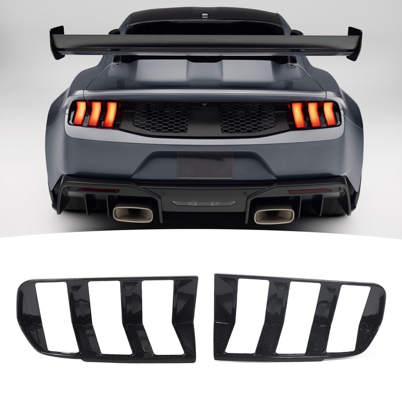 1 Pair Taillight Frame Dry Carbon Fiber Glossy Rear Light