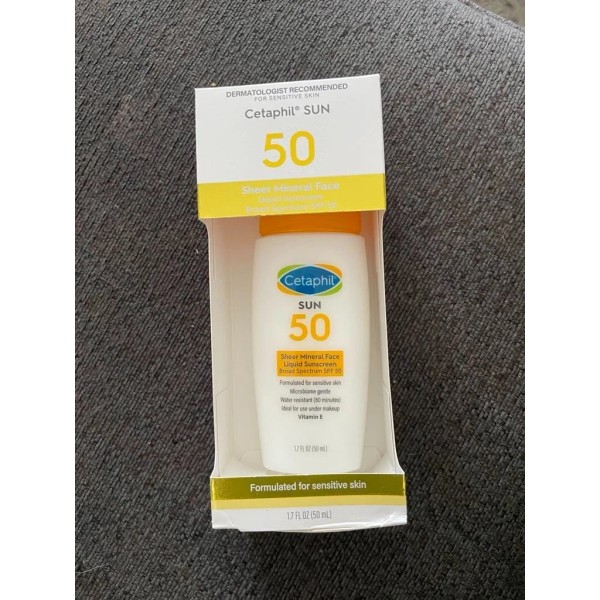 Cetaphil Sun 50 Sheer Mineral Face Liquid Sunscreen Sensitive Skin