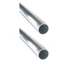 Aluminum Round Tube 1" x 0.87" x 19.69" Long, 2Pcs
