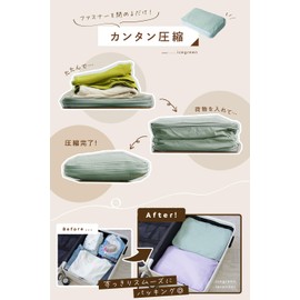 atRise Travel Pouch, Compression Bag, Colorful, Stylish, Set, Cute, Convenient Travel Goods, Travel Packing Pouch, Space Saving, Size M, Lavender