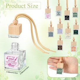 Havawish Appreciation Gift Bulk Car Air Freshener Diffuser Hanging Ornament Empty Glass Essential Oil Diffuser Employee Thank You Gift for Teachers Staff Coworker Back to School Gift(20 Pcs)