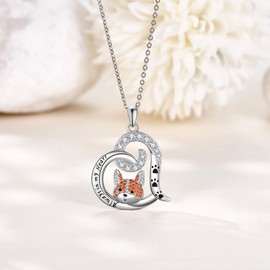 HUKKUN Corgi Necklace Sterling Silver Dog Puppy Necklace for Women Corgi Gifts for Corgi Lovers