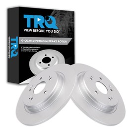 TRQ Rear Brake Rotors Set Solid Premium G-Coated Compatible with 2015-2020 Acura TLX 2017-2022 Honda CR-V
