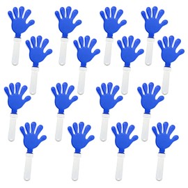 Lovecheer 16PCS Hand Clappers Noisemakers Blue and White Cheerleading Plastic Clapper for Wedding Birthday Festival Sporting Events Party Noise Makers