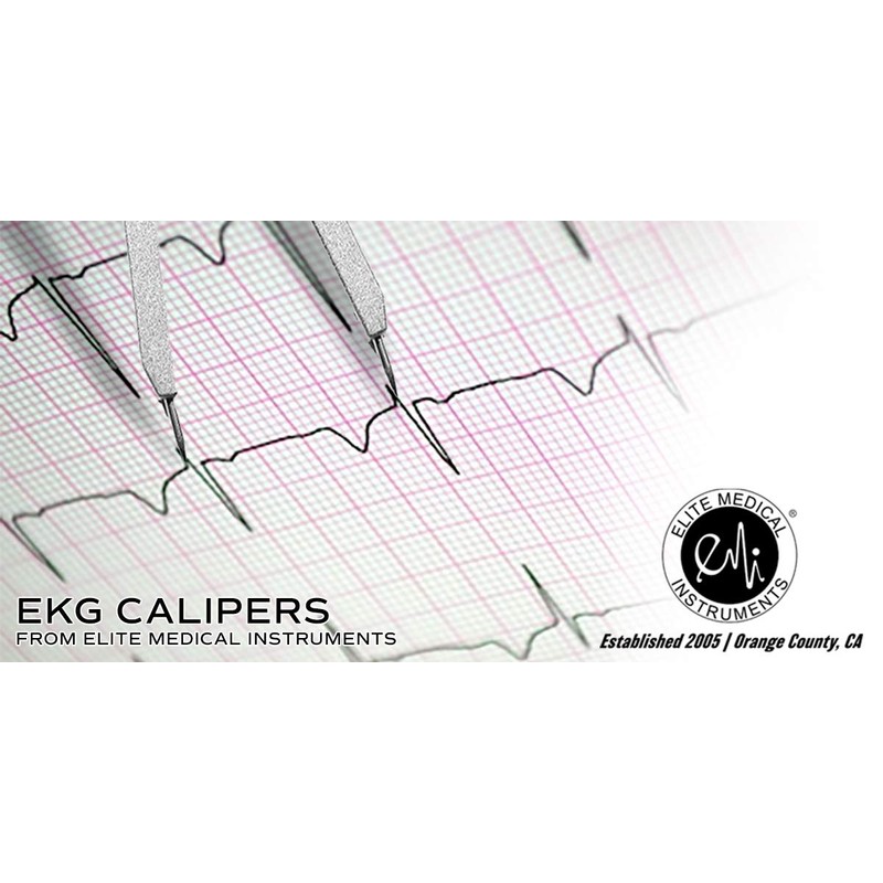 EMI Violet EKG ECG Caliper and EKG Reference Ruler Combination