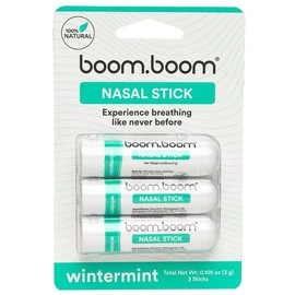 BoomBoom Nasal Stick: Powerful Essential Oil Vapors | Featured on Shark Tank | Breathe In Life - FLAVOR: Wintermint