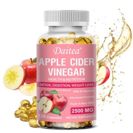 Daitea Apple Cider Vinegar Capsules Improve Metabolism Increase Energy 120 Pills US