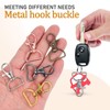 DIYEAH 40pcs Lobster Keychain Clip D Rings Metal Swivel Hooks