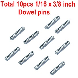ZDingTech 10pcs 1/16 x 3/8 Dowel Pins,1/16 inch x 3/8 inch Metal Dowel pins,Shelf Pegs 1/16 inch,Bearings Alloy Steel pins Wood Bunk Bed Dowel Pins 1/16 Shelf Pins 1/16 inch Metal pins