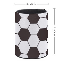 XUWU Soccer Ball Pen Holder Pencil Organizer Cute Pencil Cup Desk Decor Makeup Brush Holder Dice Cup PU Multifunctional Office Suppliesfor Home Classroom School