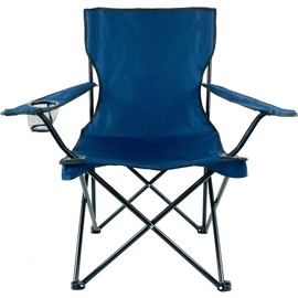 E-Z Living Folding Portable Outdoor Camping Chair[Large] (Navy Blue)