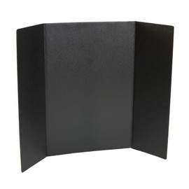Black Tri-fold Display Board, Corrugated Cardboard, 36 x 48 inches (Pack of 30)