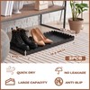 Maxdot 2 Pack Scalloped Iron Boot Tray for Entryway Indoor,