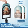 Lounsweer 4 Pcs Arched Stanchion Sign Holder Double Sided Sign