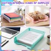 Tenceur 6 Pcs Turn in Trays Classroom, Pastel Paper Tray