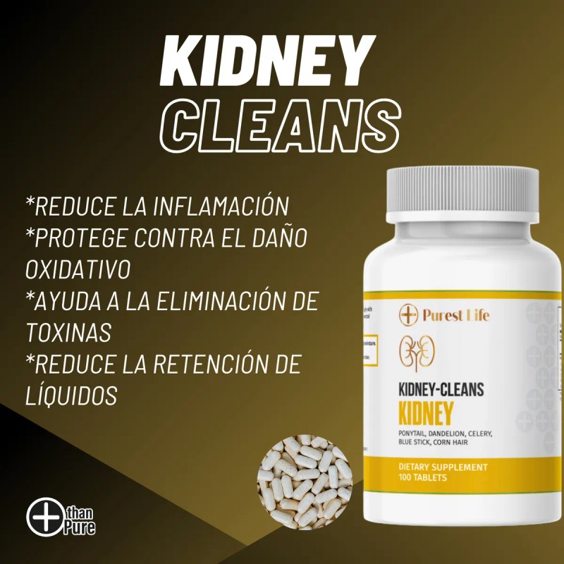 Suplemento Cuidado Riñones Diúretico 100 Tabletas Purestlife