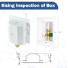 2-PACK GUOFIS Icemaker Outlet Box with 1/2" PEX Crimp Inlet