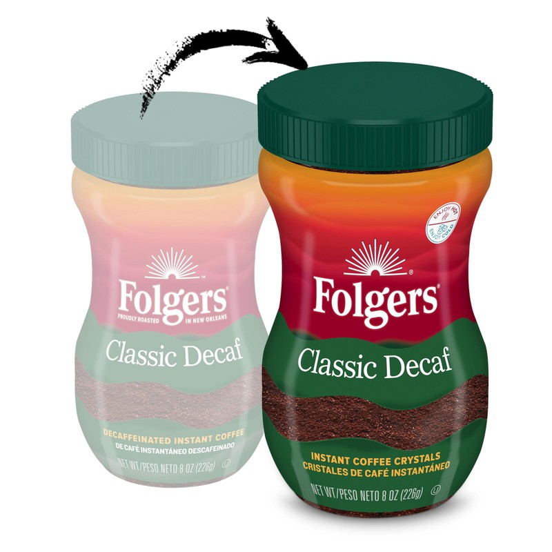Folgers Classic Decaf Instant Coffee, 8 Ounce