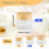 DynnnDy 24 Pcs 10g Mini Frosted Glass Cream Jars with