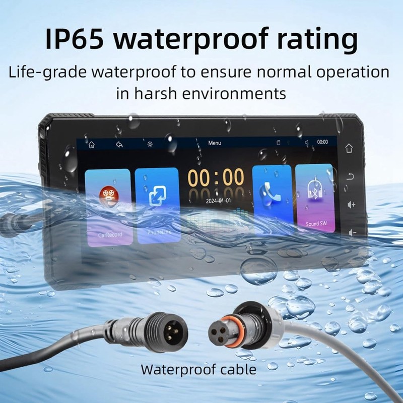 Daiilg Motorcycle GPS Navigation IP65 Waterproof Wireless Carplay Display 6.86