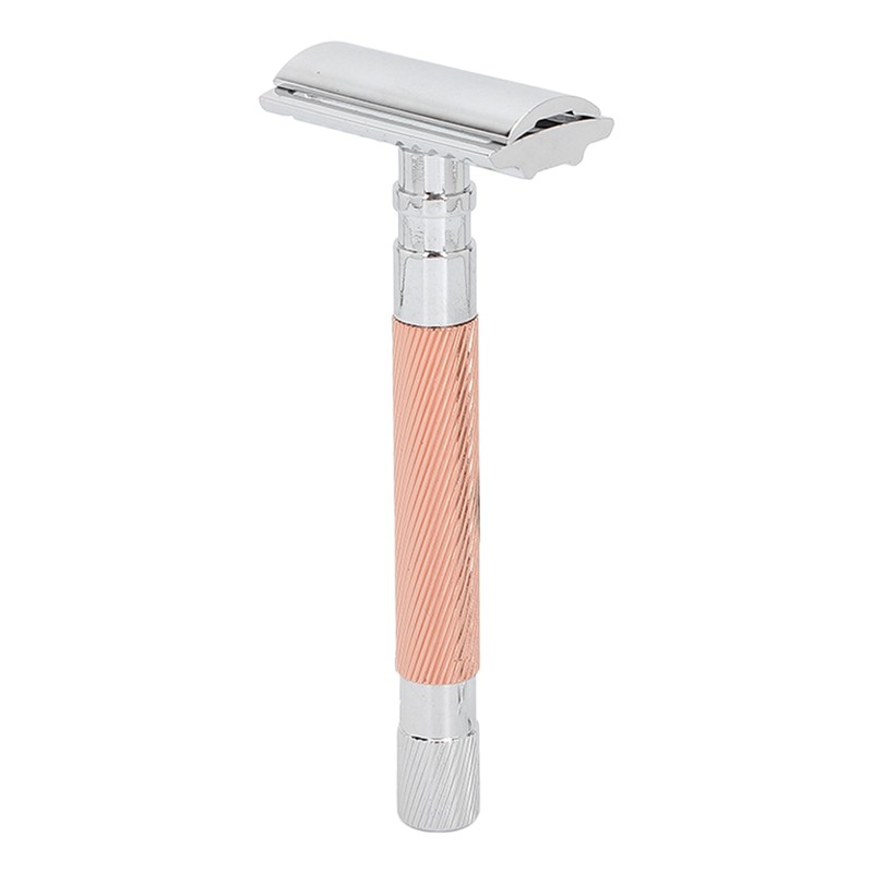 Double Edge Safety Razor Long Handle Zinc Alloy Manual Safety