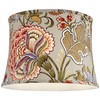 Sage Green with Flower Print Medium Drum Lamp Shade 14"